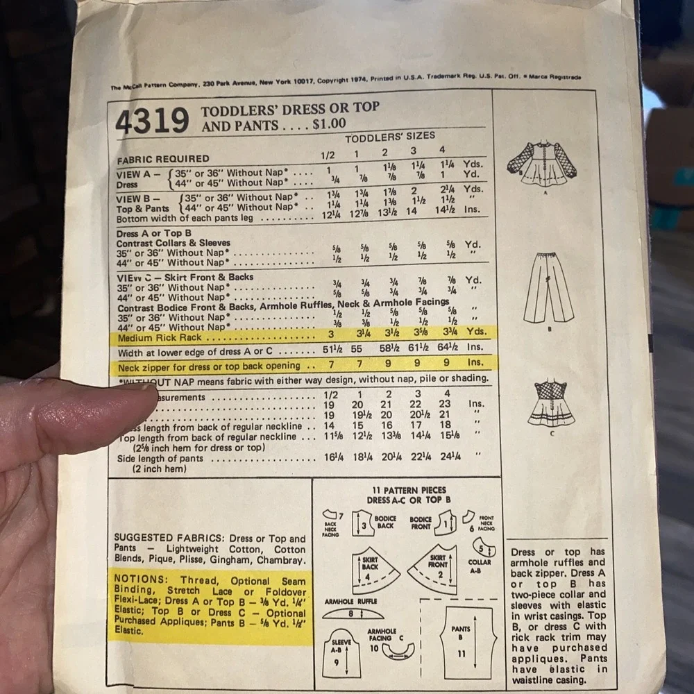 McCalls vintage mccall